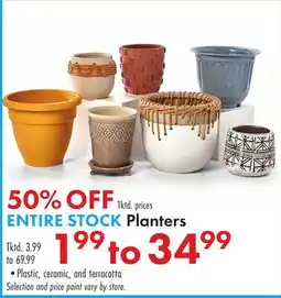 Boscov's ENTIRE STOCK Planters offer