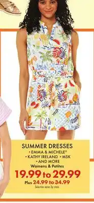 Boscov's SUMMER DRESSES offer