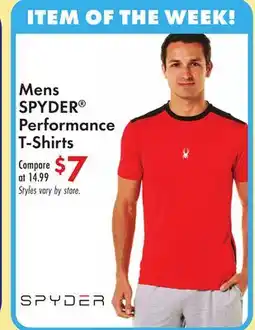 Boscov's Mens SPYDER Performance T-Shirts offer