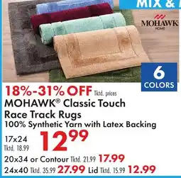 Boscov's MOHAWK 17 x 24 Classic Touch Race Track Rugs offer