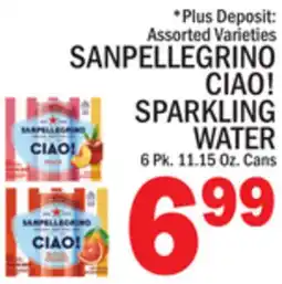 C Town SANPELLEGRINO CIAO! SPARKLING WATER offer
