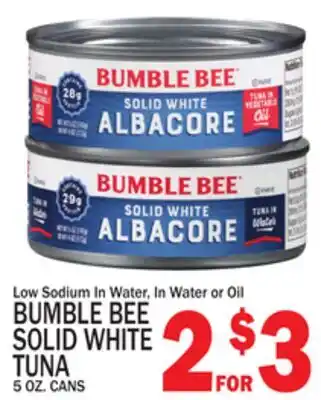 C Town BUMBLE BEE SOLID WHITE TUNA offer