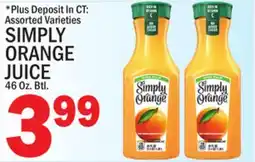 C Town SIMPLY ORANGE JUICE offer
