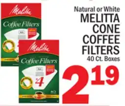 C Town MELITTA CONE COFFEE FILTERS offer