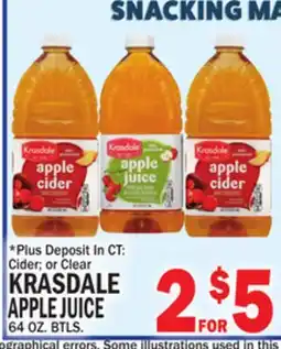 C Town KRASDALE APPLE JUICE offer