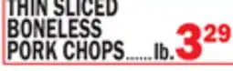 C Town THIN SLICED BONELESS PORK CHOPS offer