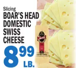 C Town BOAR'S HEAD DOMESTIC SWISS CHEESE offer