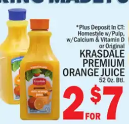 C Town KRASDALE PREMIUM ORANGE JUICE offer
