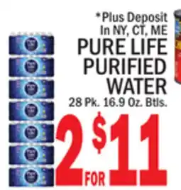 C Town PURE LIFE PURIFIED WATER offer