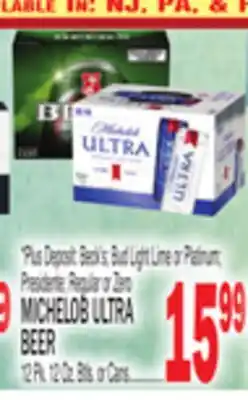 C Town MICHELOB ULTRA BEER 12 Pk. 12 Oz. Btls. or Cans offer