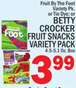 C Town BETTY CROCKER FRUIT SNACKS VARIETY PACK offer