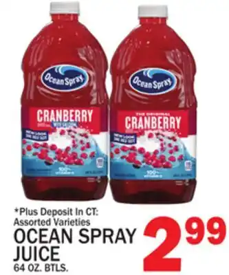 C Town OCEAN SPRAY JUICE offer