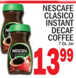 C Town NESCAFE CLASICO INSTANT DECAF COFFEE offer