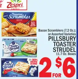C Town PILLSBURY TOASTER STRUDEL 11.7 Oz. Boxes offer