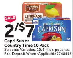 Stop&Shop Capri Sun or Country Time offer