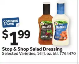 Stop&Shop Stop & Shop Salad Dressing offer