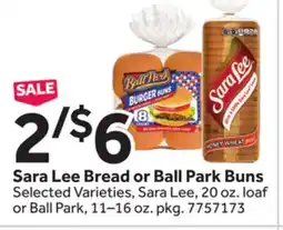 Stop&Shop Sara Lee Bread or Ball Park Buns offer