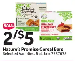 Stop&Shop Nature's Promise Cereal Bars offer