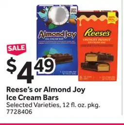 Stop&Shop Reese's or Almond Joy Ice Cream Bars offer