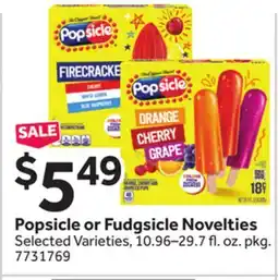Stop&Shop Popsicle or Fudgsicle Novelties offer