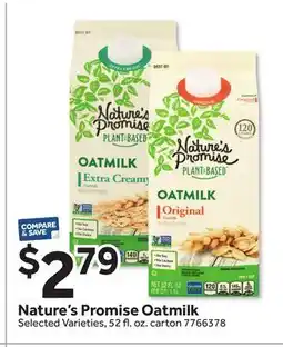 Stop&Shop Nature's Promise Oatmilk offer