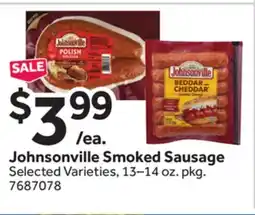 Stop&Shop Johnsonville Smoked Sausage offer