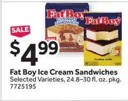 Stop&Shop Fat Boy Ice Cream Sandwiches offer