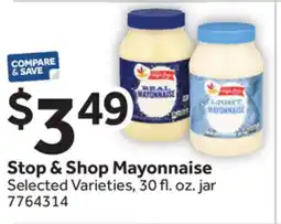 Stop&Shop Stop & Shop Mayonnaise offer