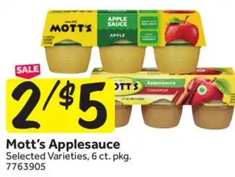 Stop&Shop Mott's Applesauce offer