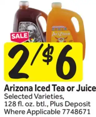 Stop&Shop Arizona Iced Tea or Juice offer