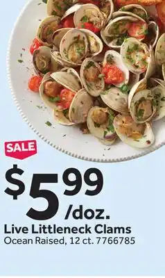Stop&Shop Live Littleneck Clams offer