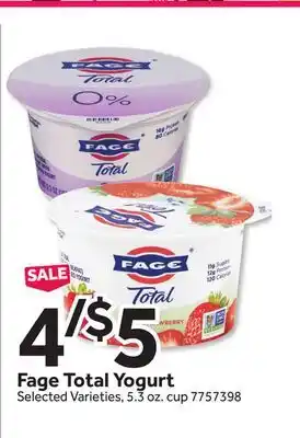 Stop&Shop Fage Total Yogurt offer