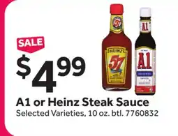 Stop&Shop A1 or Heinz Steak Sauce offer