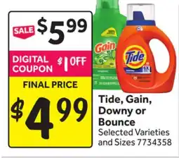 Stop&Shop Tide, Gain, Downy or Bounce offer