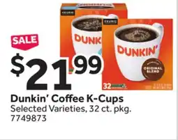 Stop&Shop Dunkin' Coffee K-Cups offer