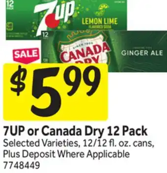Stop&Shop 7UP or Canada Dry offer