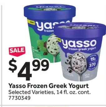 Stop&Shop Yasso Frozen Greek Yogurt offer