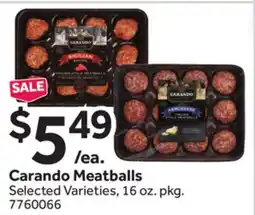 Stop&Shop Carando Meatballs offer
