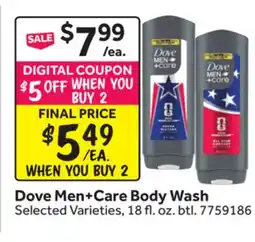 Stop&Shop Dove Men+Care Body Wash offer
