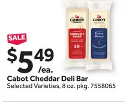 Stop&Shop Cabot Cheddar Deli Bar offer