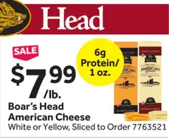 Stop&Shop Boar's Head American Cheese offer