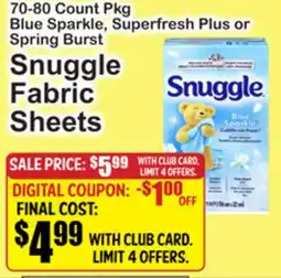 SuperFresh Snuggle Fabric Sheets offer