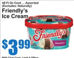 SuperFresh Friendly's Ice Cream offer
