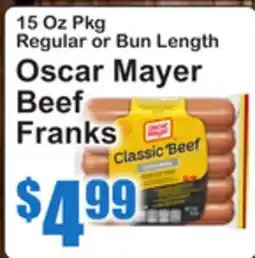 SuperFresh Oscar Mayer Beef Franks offer