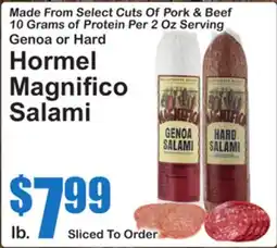 SuperFresh Genoa or Hard Hormel Magnifico Salami offer