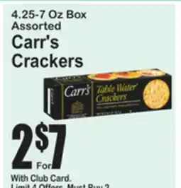 SuperFresh Assorted Carr's Crackers offer