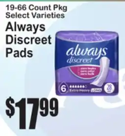 SuperFresh Always Discreet Pads offer