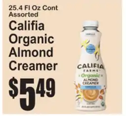 SuperFresh Califia Organic Almond Creamer offer