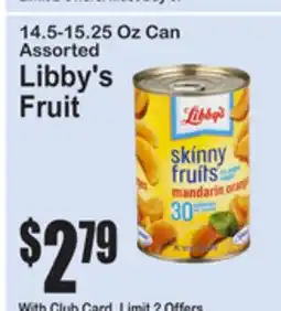 SuperFresh 14.5-15.25 Oz Can Assorted Libby's Fruit offer