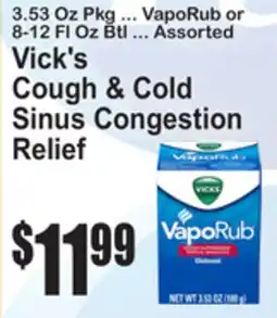 SuperFresh Vick's Cough & Cold Sinus Congestion Relief offer